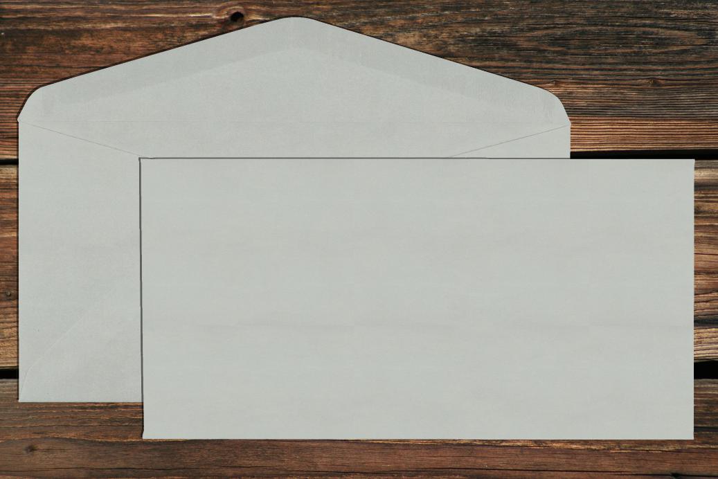 Briefhüllen DL 110x220 mm Nassklebend Delfingrau 120 g/qm